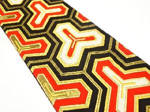 アンティーク　毘沙門亀甲模様織り出し袋帯（着用可）